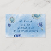 水彩裁縫の概念Seamstress名刺 名刺 (裏面)
