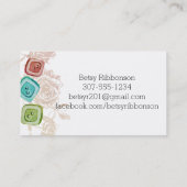 水彩裁縫の海員の名刺 名刺 (裏面)