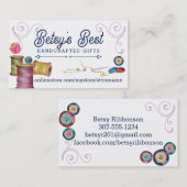 水彩裁縫の海員の名刺 名刺 (正面/裏面)