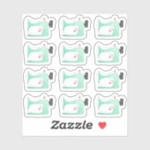 水彩裁縫マシンシャビーシックなページプランナー シール (シート)