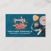 水彩裁縫機のロゴ |クラフトツール 名刺 (正面)