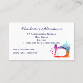 水彩裁縫機械シーストレス 名刺 (裏面)