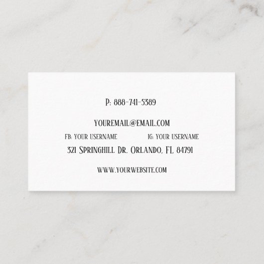 水彩裁縫機船乗り名刺 名刺 (裏面)