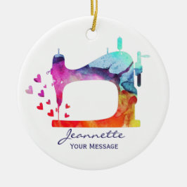 水彩裁縫機 セラミックオーナメント