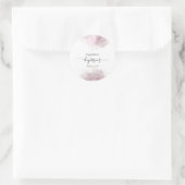 水彩装飾バプテスマのベビーガール ラウンドシール (バッグ)