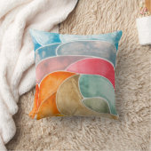 水彩装飾用クッション/手作り/アート/デザイン クッション (ブランケット)