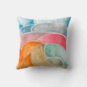 水彩装飾用クッション/手作り/アート/デザイン クッション (裏面)