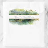 水彩製絵を描品ラベル 長方形シール (バッグ)