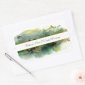 水彩製絵を描品ラベル 長方形シール (封筒)