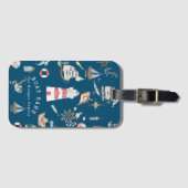 水彩要航海の素（青） ラゲッジタグ (正面横)