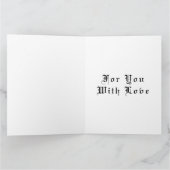 水彩見た白い可愛いカワイフクロウ カード (内部)