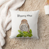 水彩見た白い可愛いカワイフクロウ クッション (ブランケット)