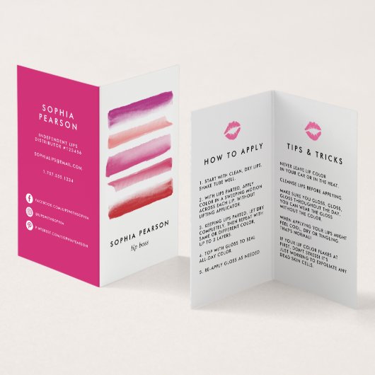 水彩見本 | Lip製品販売代理店 名刺 (内部&外部)