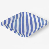 水彩角度付き青と白のストライプ ペーパープレート (傾斜あり)