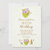 水彩解剖学的ハートメキシ結婚コの 招待状 (正面)