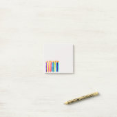 水彩誕生日キャンドルカラフル磁気ノート ポストイット (デスク上)