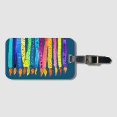 水彩誕生日キャンドルカラフル ラゲッジタグ (正面横)