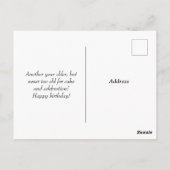 水彩誕生日ケーキのグリーティングカード ポストカード (裏面)