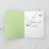 水彩誕生日デイジーブーケインジャー カード (内部)