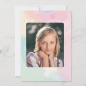 水彩誕生日パーティーの招待状 セーブザデート (裏面)