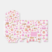 水彩誕生日ピンクパターンありがとう フェイバーボックス (折り畳みなし)