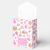 水彩誕生日ピンクパターンありがとう フェイバーボックス (オープン)