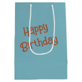 水彩誕生日ペイントブラシブーケ ミディアムペーパーバッグ (裏面)