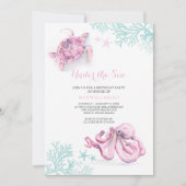 水彩誕生日招待状アンダーザシーズ 招待状 (正面)