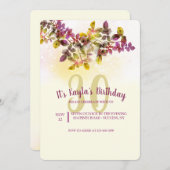 水彩誕生日招待状 招待状 (正面/裏面)