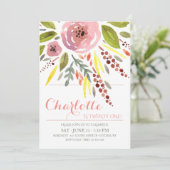 水彩誕生日招待状 招待状 (スタンド正面)