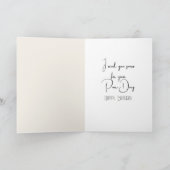 水彩誕生日猫とデイジー カード (内部)