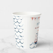 水彩誕生日航海のパーティー 紙コップ (右)