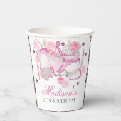 水彩誕生日茶パーティーグリッター 紙コップ (正面)