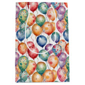 水彩誕生日風船 ミディアムペーパーバッグ (正面)