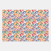 水彩誕生日風船 ラッピングペーパーシート (正面)