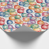 水彩誕生日風船 ラッピングペーパー (角)