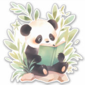水彩読パンダ シール (正面)