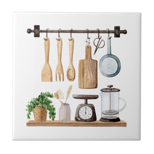 水彩調理器具 タイル (正面)