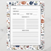 水彩調理器具 |レシピバインダーページ (裏面)