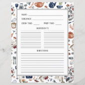 水彩調理器具 |レシピバインダーページ (正面)