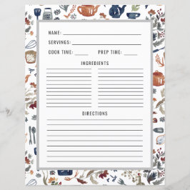 水彩調理器具 |レシピバインダーページ