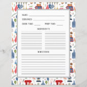 水彩調理器具 |レシピバインダーページ (裏面)