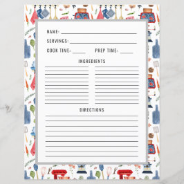 水彩調理器具 |レシピバインダーページ