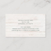 水彩調理師図解入りの、写真付きののテーブルシェフカテラー 名刺 (裏面)