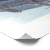 水彩警察の車の外ポスターの壁アート ポスター (角)