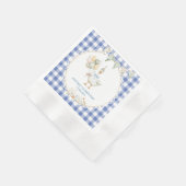 水彩豊かな間抜けガチョウ1歳 縁ありカクテルナプキン (角)