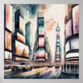 水彩豊絵画かな街 ポスター (正面)