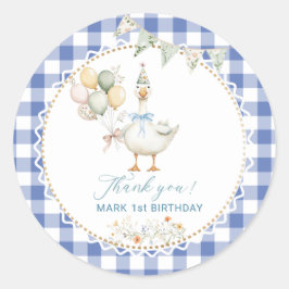 水彩豊間抜けかな誕生日パーティー ラウンドシール