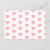 水彩象とピンクのハートのオムツくじ エンクロージャーカード (裏面)