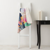 水彩象と花パーソナライズされた名 シェルパブランケット (インサイチュ)